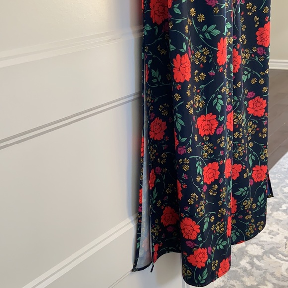 Hana Navy Blue Floral Print Backless Wide-Leg Jumpsuit - Picture 9 of 9